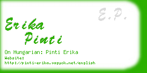 erika pinti business card